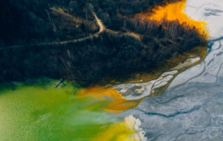 Szennyezett víz drónos felvétel